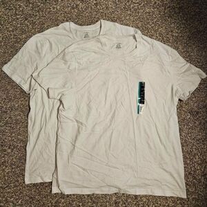 2x White Unisex Cotton T-Shirts XL